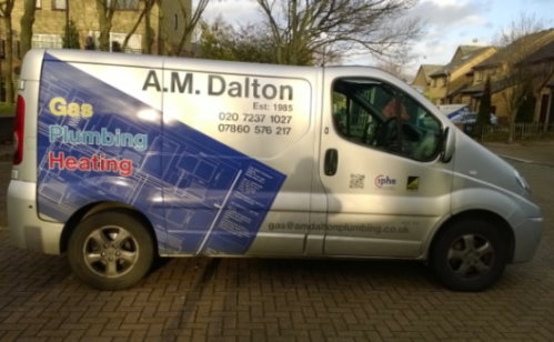 AM Dalton Plumbing About Us Page Van